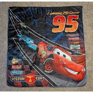Disney Pixar Lightning McQueen Cars Piston Cup Zippered Sleeping Bag 58" x 64"